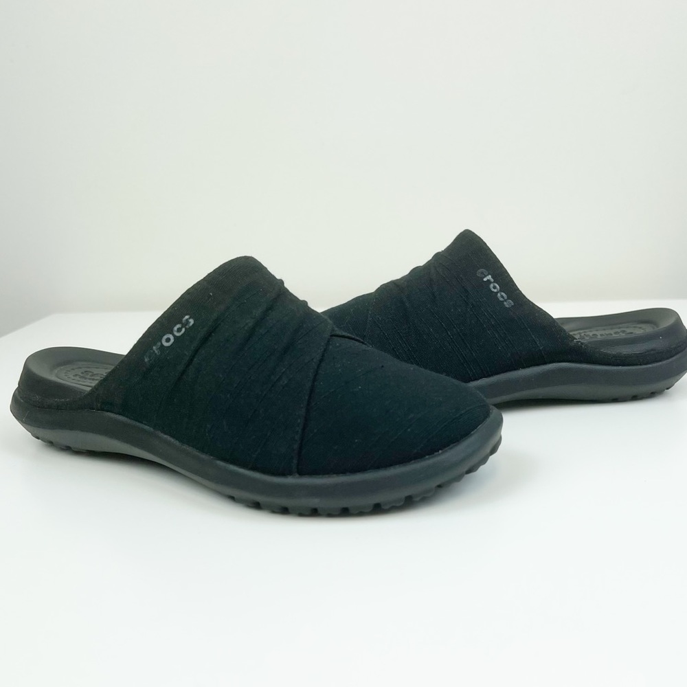 Crocs Women's Capri Mule Clog Black Size 4